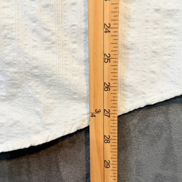 Helix Shirt Mens XL White Long Sleeve Button Down Gothic Cross Angel Wings Y2K - Picture 7 of 8